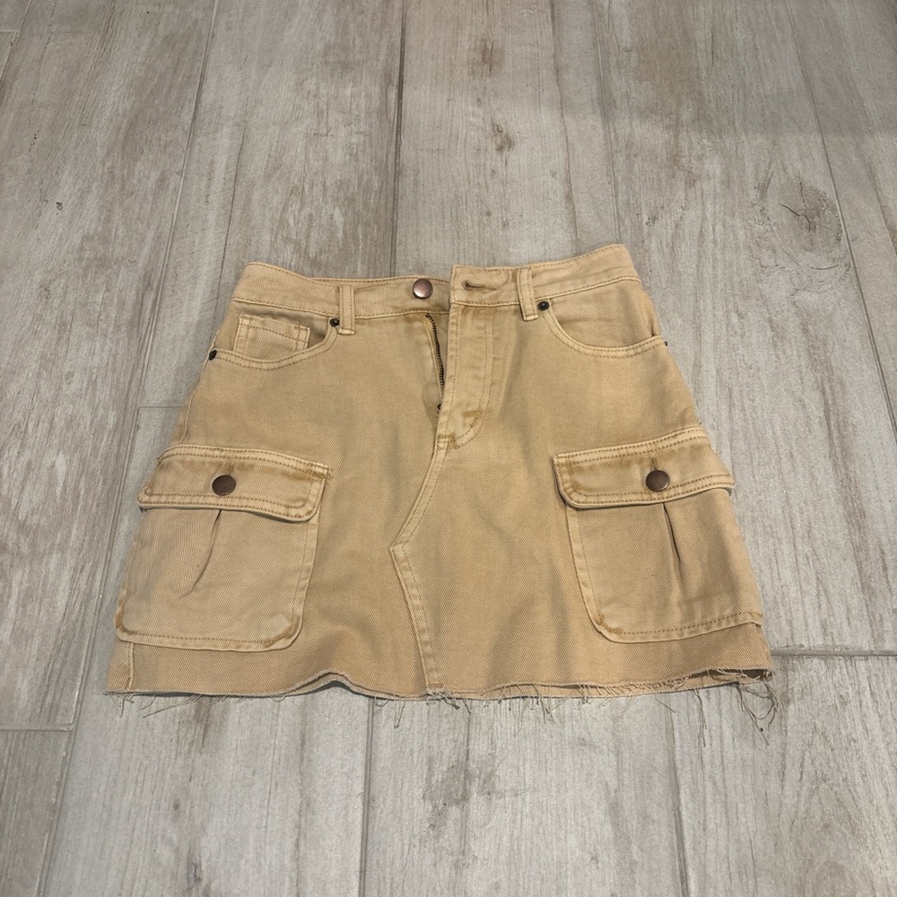 Vici Tan Cargo Mini Skirt